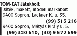   - Tom-Cat Játékbolt